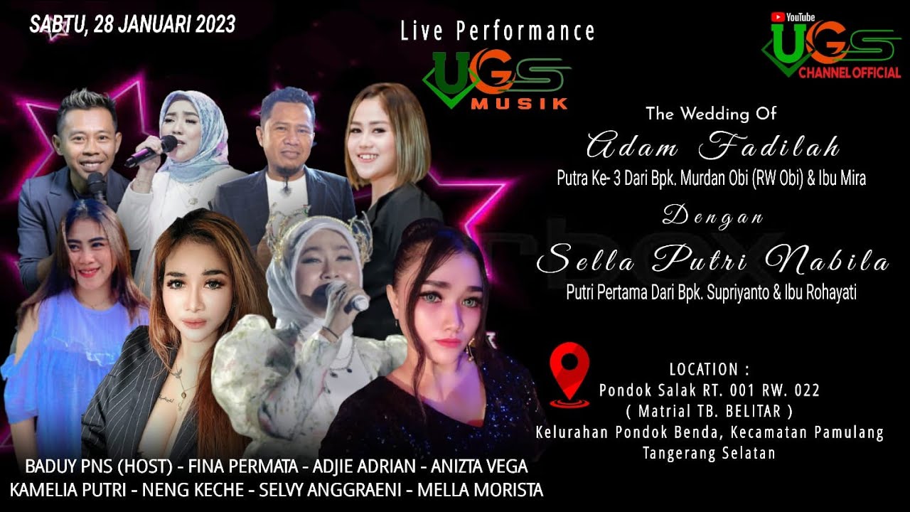 LIVE STREAMING UGS MUSIC | ADAM FADILAH & SELLA PUTRI NABILA ( MALAM)