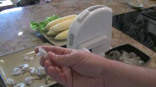Shrimp Butler - Shrimp Peeler and Deveiner How To Demonstration and Assembly