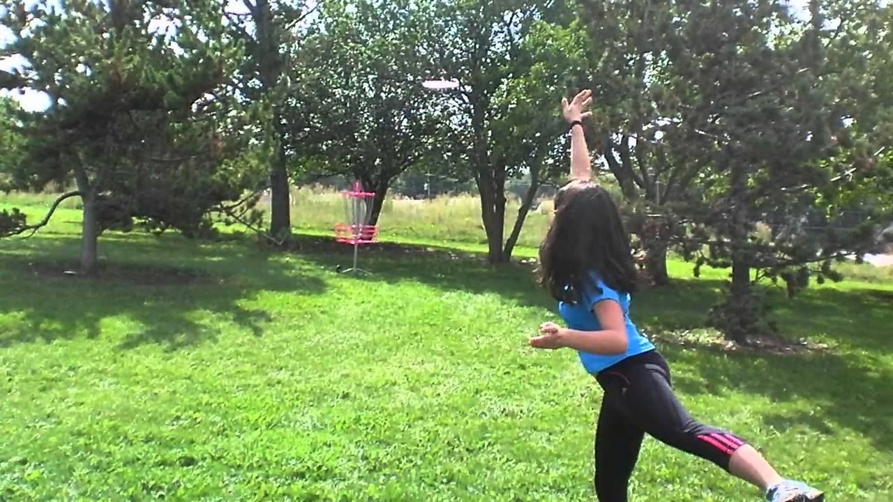 Disc Golf - Paige Bjerkaas putting Hole 3 at the RMWDGC-3 2013