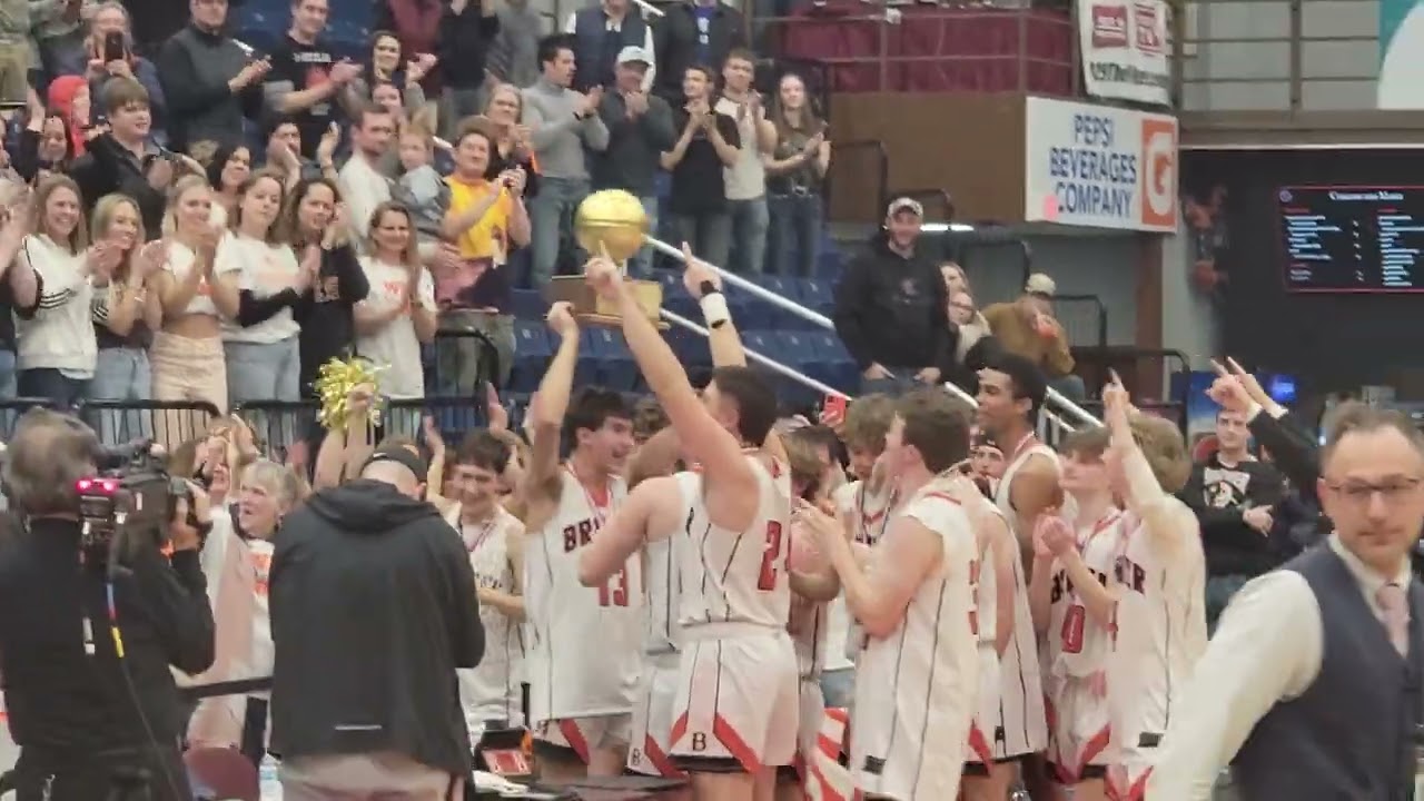 Brewer takes home the gold basketball after a dramatic 1 point win over Falmouth #tourney2023