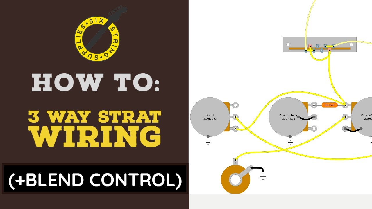 3 Way Stratocaster Wiring With Blend Control For Middle Pickup Youtube