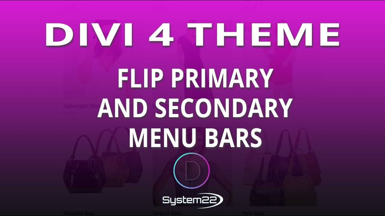 Divi 4 flip primary and secondary Menu Bars