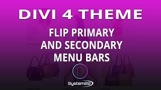 Divi 4 flip primary and secondary Menu Bars