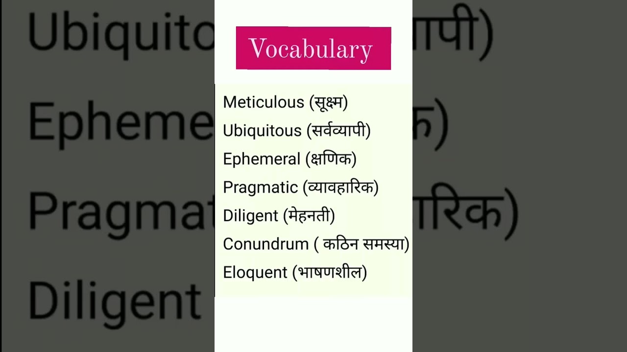 daily use English words vocabulary words for beginners spoken English 