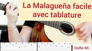 la Malagueña guitare facile  avec tablature/ملاجينيا على الجيتار مع Tabs