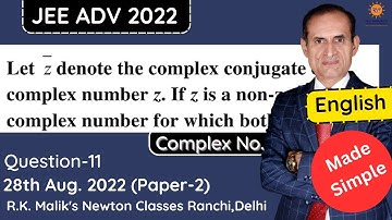 PYQ  Que-11 Complex No JEE Adv 2022 Paper 2 #jeeadvanced2022