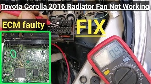 Toyota Corolla 2016 Cooling Fan Not Working|| ECM Repair Fix