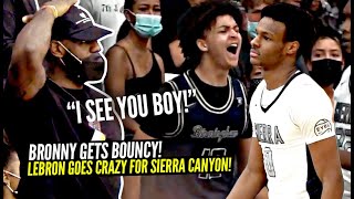 LeBron Watches Bronny THROW DOWN In His 1ST START For Sierra Canyon! Amari Bailey SNAPS!