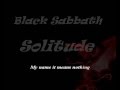 Black Sabbath - Solitude - Lyrics