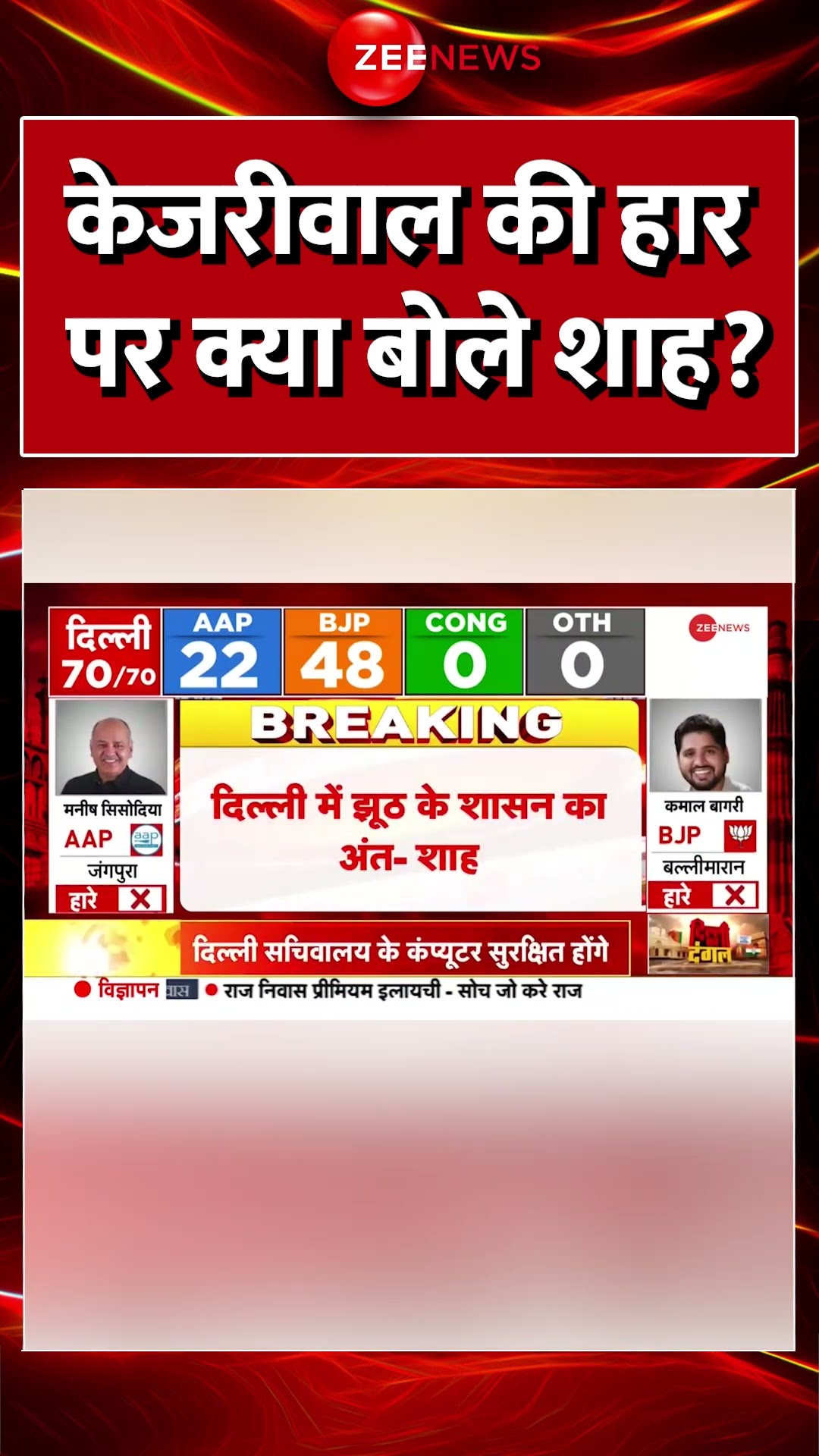 Delhi Election Results 2025: केजरीवाल की हार पर क्या बोले शाह? #shorts #congress #aapvsbjp #amitshah