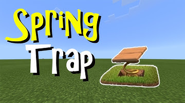 Working SPRING TRAP in MCPE 1.1 | Minecraft PE (Pocket Edition) Command Block Trick