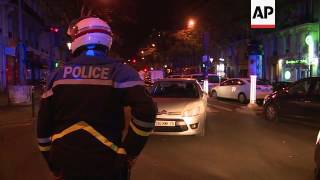 Emergency vehicles near hostage crisis theatre
