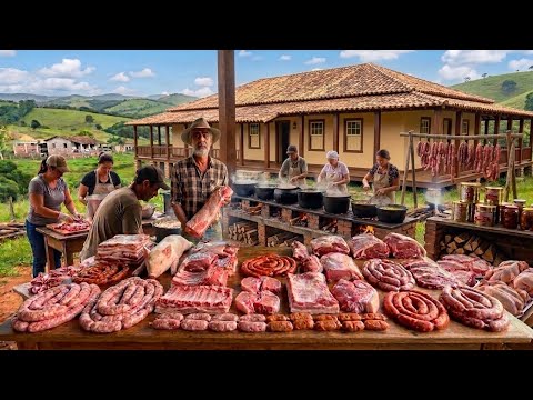 A DAY OF CANNED MEAT AND PORK CRACKLING IN THE INTERIOR OF MINAS GERAIS