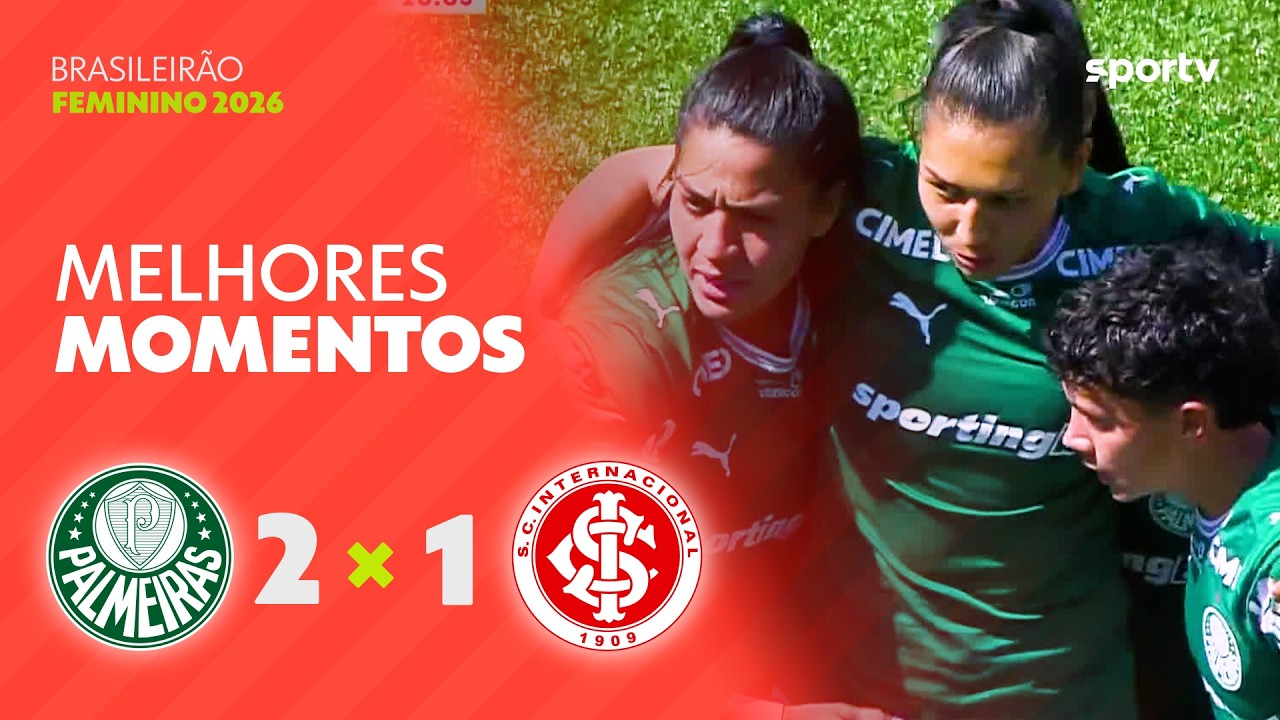 PALMEIRAS 2 X 1 INTERNACIONAL | MELHORES MOMENTOS | 14ª RODADA BRASILEIRÃO FEMININO 2026 | ge.globo