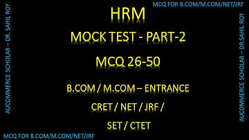 HRM MCQ PART 2  | NET | JRF | SET | CTET | UGAT | PGAT | CRET