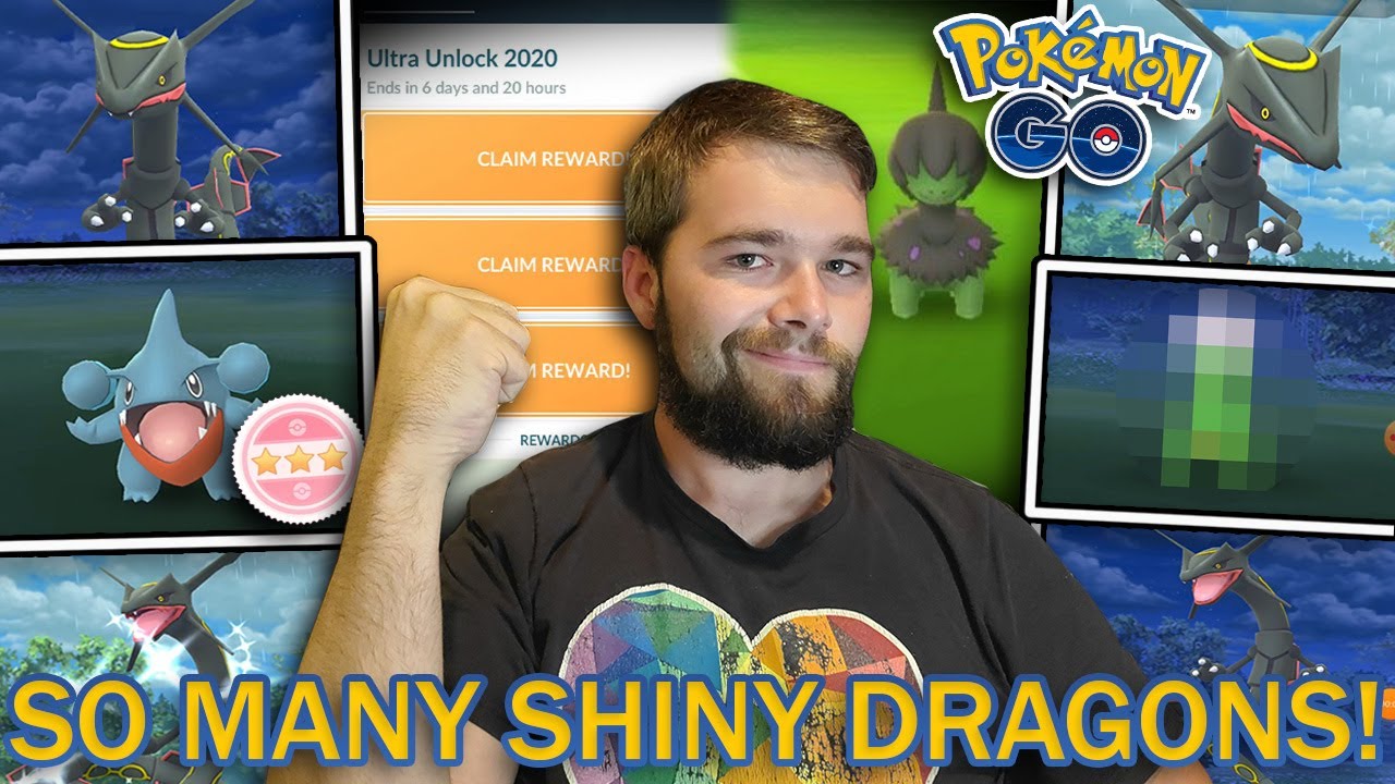 SHINY DEINO HUNT! 6 SHINY POKEMON CAUGHT! OVER 40 RAYQUAZA RAIDS! (Pokemon GO Dragon Week)