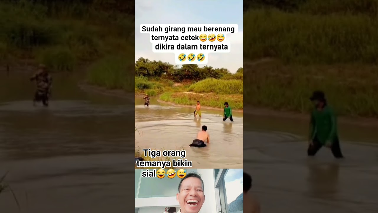 #sudah girang mau berenang di kira dalam ternyata cetek😂🤣😅 #hiburanlucu #shorts