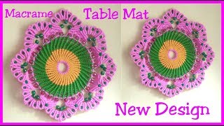 MACRAME TABLE MAT /Macrame thali cover new design
