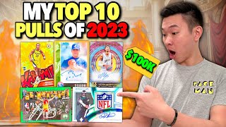 MY TOP 10 SPORTS CARD PULLS OF 2023 ($100,000+ SPENT)! 😱🔥