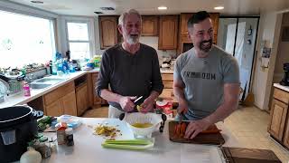 Rudy's First Homemade Chicken Pot Pie Soup | Teaching My Neighbor to Cook