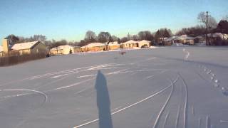 RC Biplane with snow ski