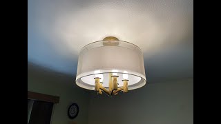 Possini Euro Design Caliari Modern Close to Ceiling Light Semi Flush Mount Fixture 18" Wide 5-Light