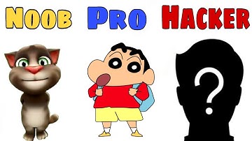 😱 Shinchan Vs Tom💩||Noob Vs pro vs hacker||Rail Rush||#Noobvspro#viralvideo#trending#games