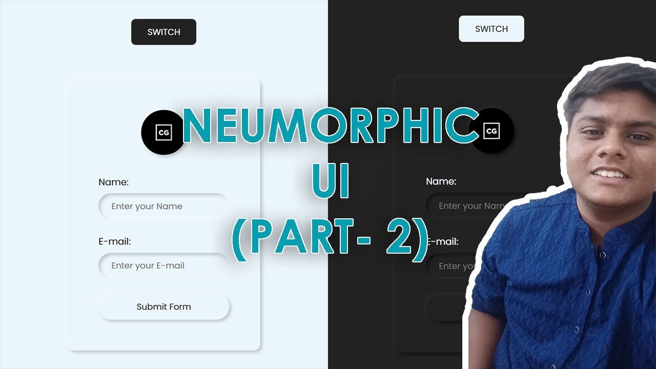 Learn how to design forms based on Neumorphism | Series(Part- 2). Complete tutorial | Code Grind