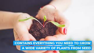 Natures Blossom Herb Garden Seed Starter Kit | Grow 4 Herbs | Organic Seeds Basil Cilantro Parsley Resimi