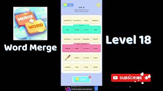 Famous 🧠 Word Merge Level 18 Answers | Step-by-Step Guide 🔠 | Go Answer Profile