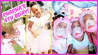 CELEBRATING MY BABY COUSIN'S 4TH UNICORN POOL PARTY BIRTHDAY! | YOSHIDOLL