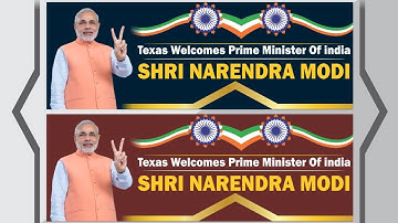 Flex banner hoarding billboard designing in Corel Draw x7 tutorial | Modi banner design