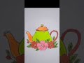 ☕ Sip, draw, and smile! 🎨✨#TeaCup #ArtShorts #CreativeArt #DrawingArt