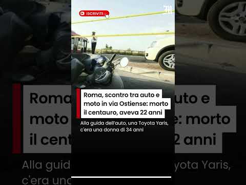 Video Roma, scontro tra auto e moto in via Ostiense: morto il centauro, aveva 22 anni