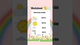 Worksheet 4.. Types of weather.Match the following.# shorts #education #science Worksheet 4.. Types of weather.Match the following.# shorts #education #science