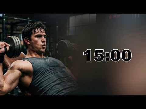15 Minute Exercise Timer | Workout Countdown ⏱️ | Alarm at the End 🔔