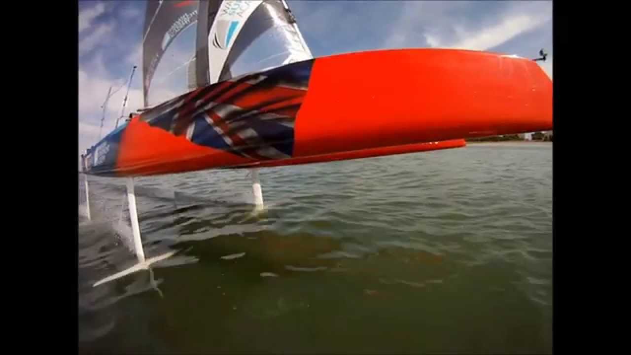 whisper foiling catamaran