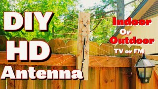 How To DIY HD Tv Antenna Indoor Outdoor FM Easy Simple