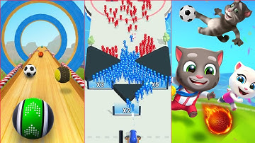 Going Ball The Super Speedy Run Vs Moob Control VS Talking Tom Gold Run Android Walkthrough IOS