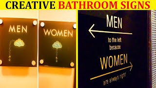 The Most Creative Bathroom Signs Ever (NEW PICS)