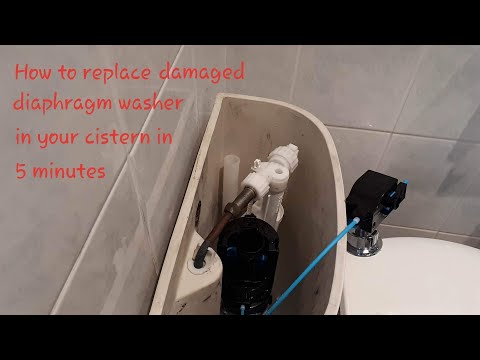 How to replace damaged diaphragm washer in toilet | Cistern fill valve flushing system