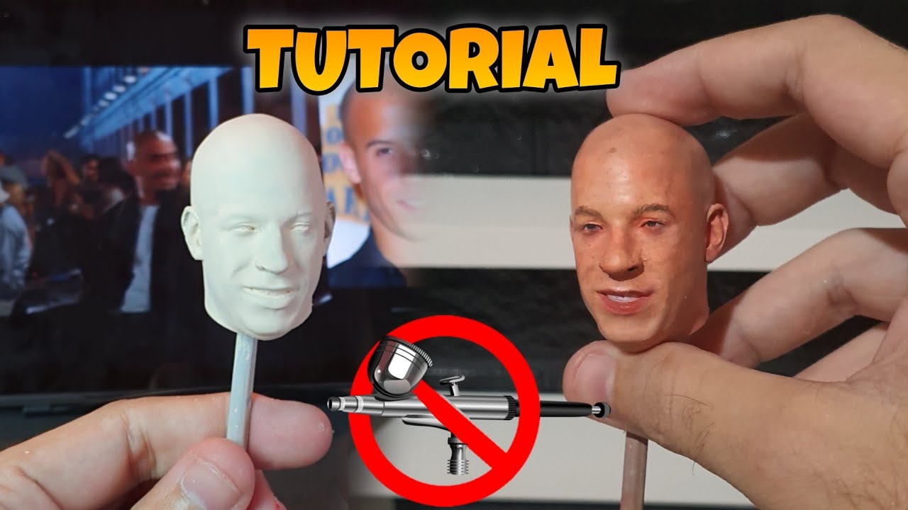 COMO pintar pele REALISTA FÁCIL - Somente com Pincel - Pintando impressão 3D 