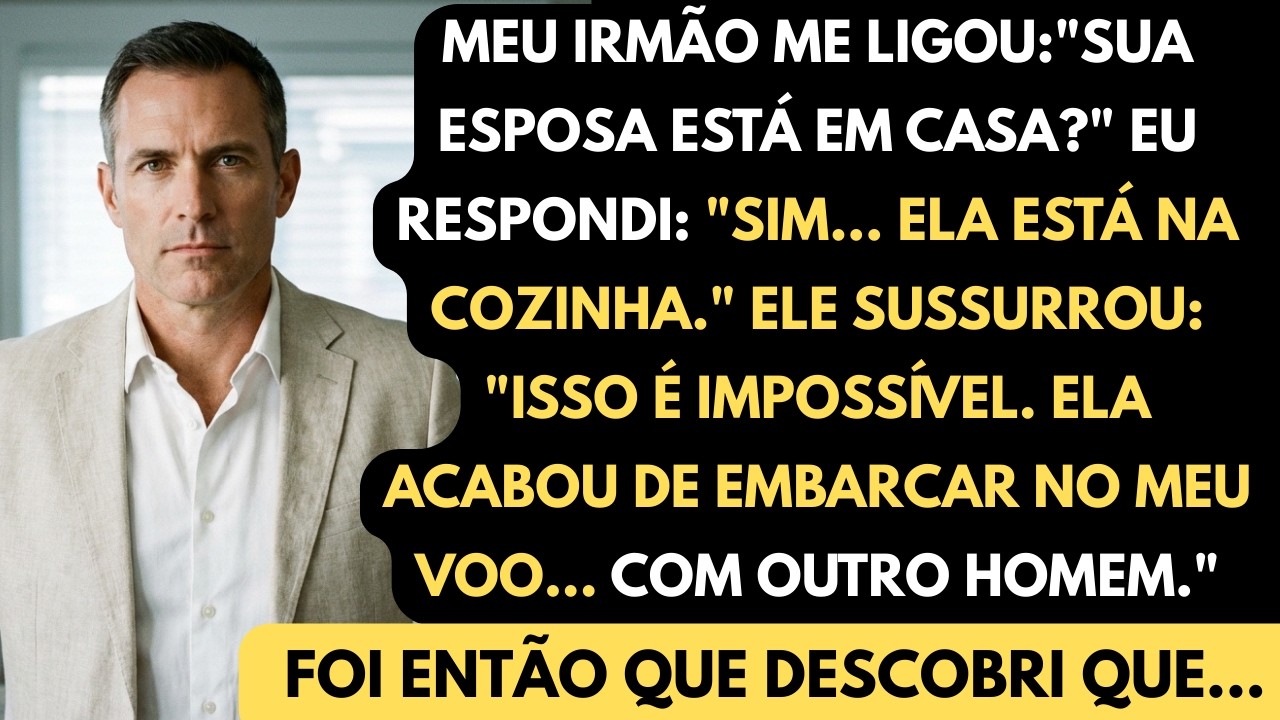Meu irmão piloto viu minha esposa no avião com outro homem — Acontece que ela estava em casa comigo…