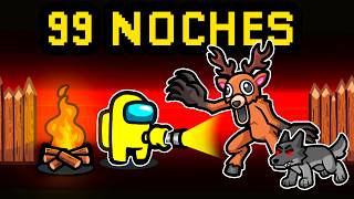 ¡Among Us PERO es 99 NOCHES en el BOSQUE 🔪🦌🔥 SILVIOGAMER en AMONG US PERO 💀