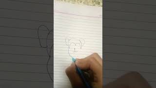 How to draw a funny monkey face 🐵#drawing #short