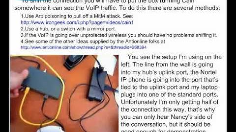 Sniffing VoIP Using Cain