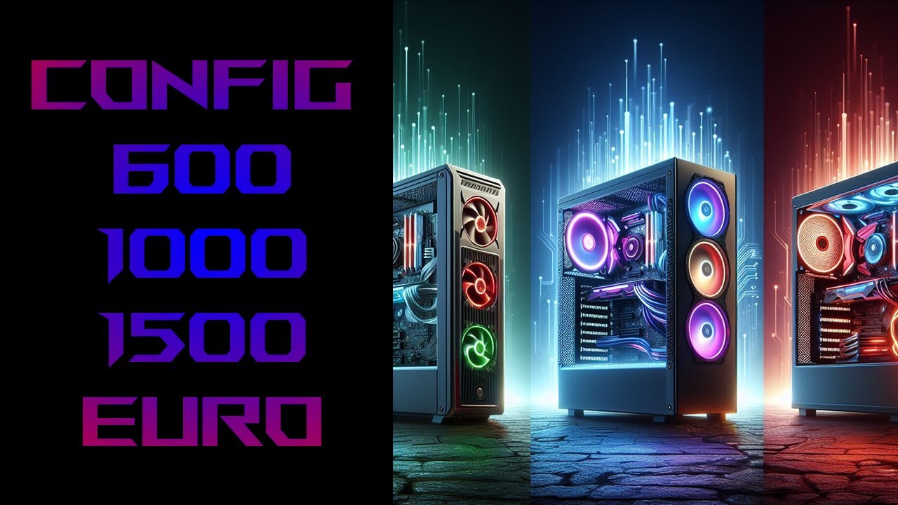 Un PC GAMING pour 600, 1000 et 1500€ ! - YouTube