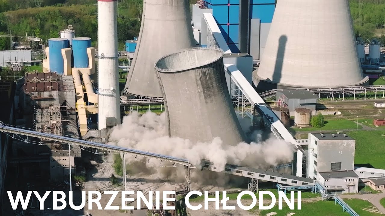 Wyburzenie chłodni kominowej w Elektrowni Łagisza - 05.05.2023