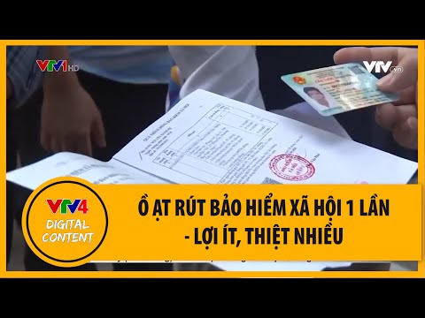 Ồ ạt rút bảo hiểm xã hội 1 lần: Lợi ít, thiệt nhiều | VTV4