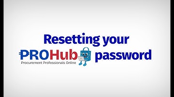 #ProHub: Procurement Professionals Online Hub: How to Reset Password